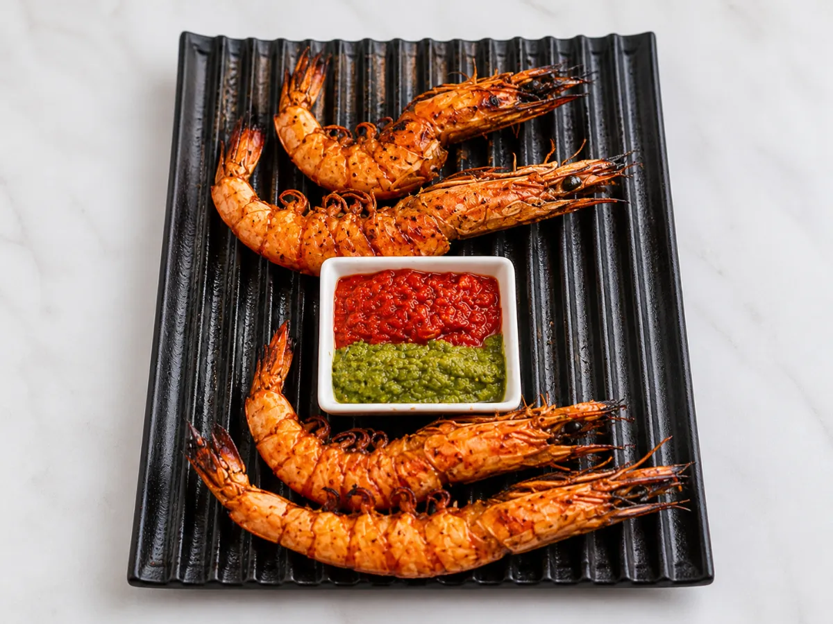 BBQ Prawns with Spicy Chilli Sauce
